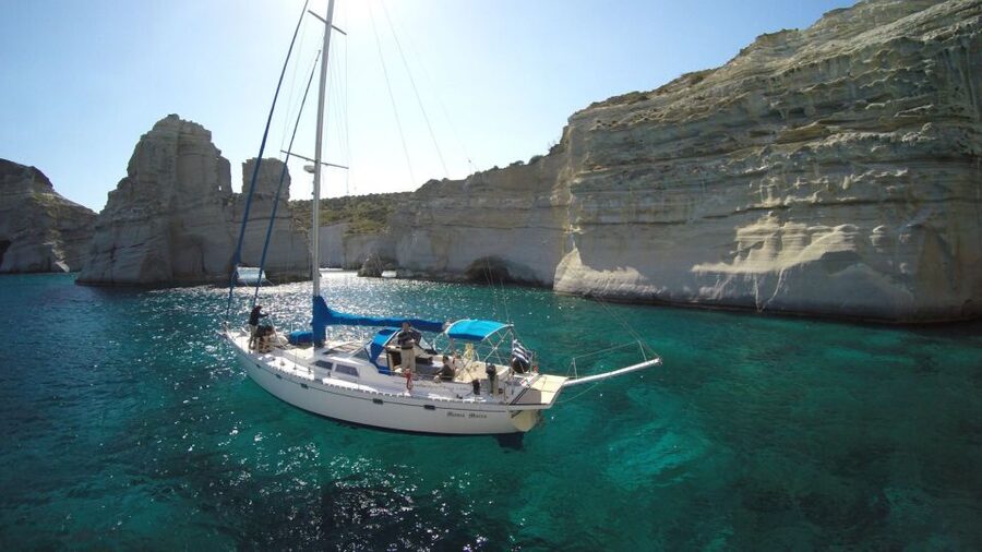 Adamas: Kleftiko Sailing Day Trip with Snorkeling and Lunch - Kleftiko caves by snorkel and RIB