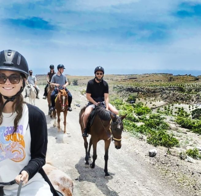 Akrotiri: Guided Horseback Riding Day Trip to a Beach - Riding from Akrotiri toward Vlychada Beach