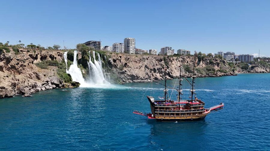Antalya: Lara Pirate Boat Day Trip w/ Lunch & Soft Drink - Setting out from Kundu Harbor on the BIG ATLANTIC