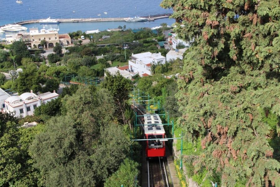 Capri: DIY Day Trip with Blue Grotto, Funicular & Lunch - Riding the Mount Solaro chairlift