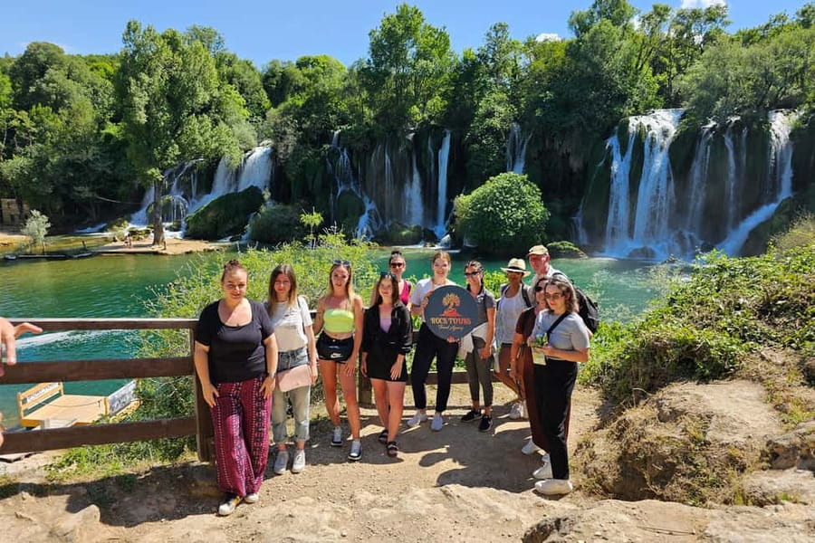 Dubrovnik: Mostar & Kravica Waterfalls Day Trip - Pickup from Dubrovnik and the road into Bosnia