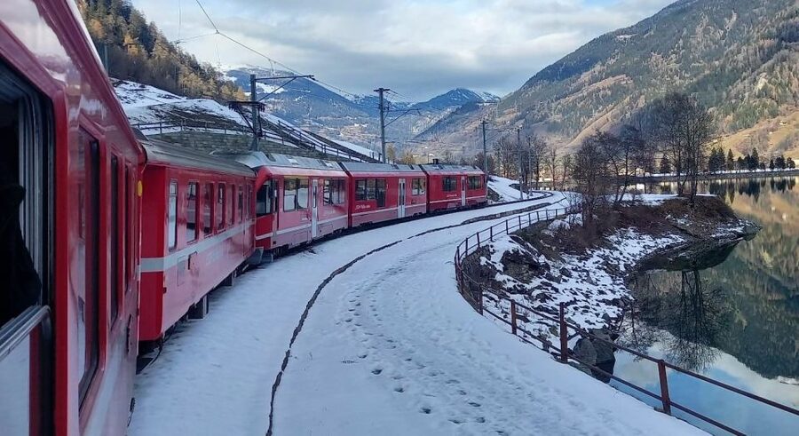 From Milan: Bernina Train, Swiss Alps & St. Moritz Day Trip - The railway views from St. Moritz to Tirano