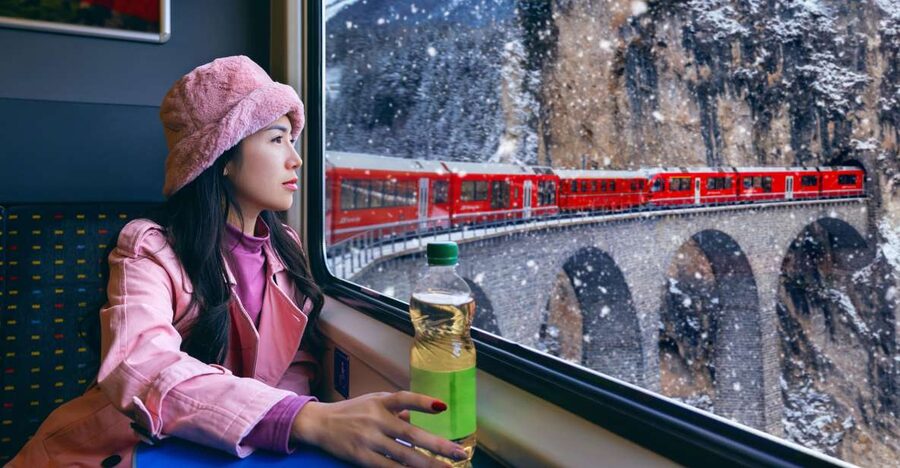 From Milan: St Moritz & Alps Day Trip with Bernina Red Train - Two hours in polished St. Moritz