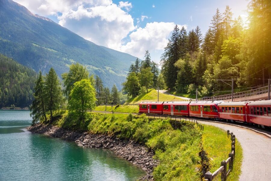 From Milan: St Moritz & Alps Day Trip with Bernina Red Train - The road toward Bernina Pass