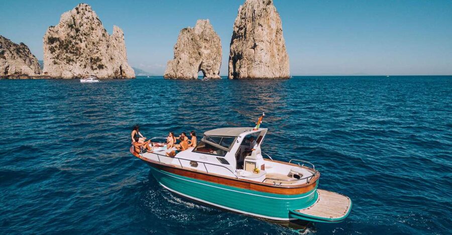 From Naples: Capri Boat Day Trip with Drinks - Leaving Naples for the port at Piano di Sorrento