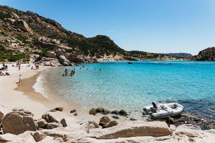 From Palau: La Maddalena Islands Full-Day Trip by Boat - The return route: Santo Stefano and military history