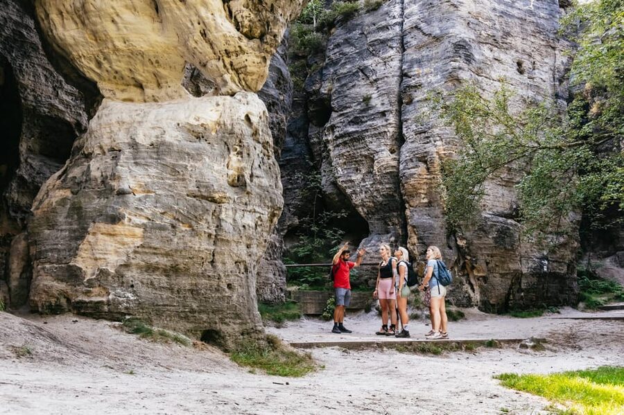 From Prague: Bohemian & Saxon Switzerland Iconic Day Trip - Tisa Rocks and the most physical section