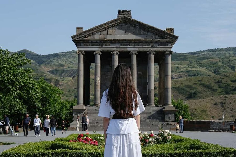 Garni & Geghard Small-Group Day Trip with Lavash Baking - Charents Arch and the first view of Mount Ararat