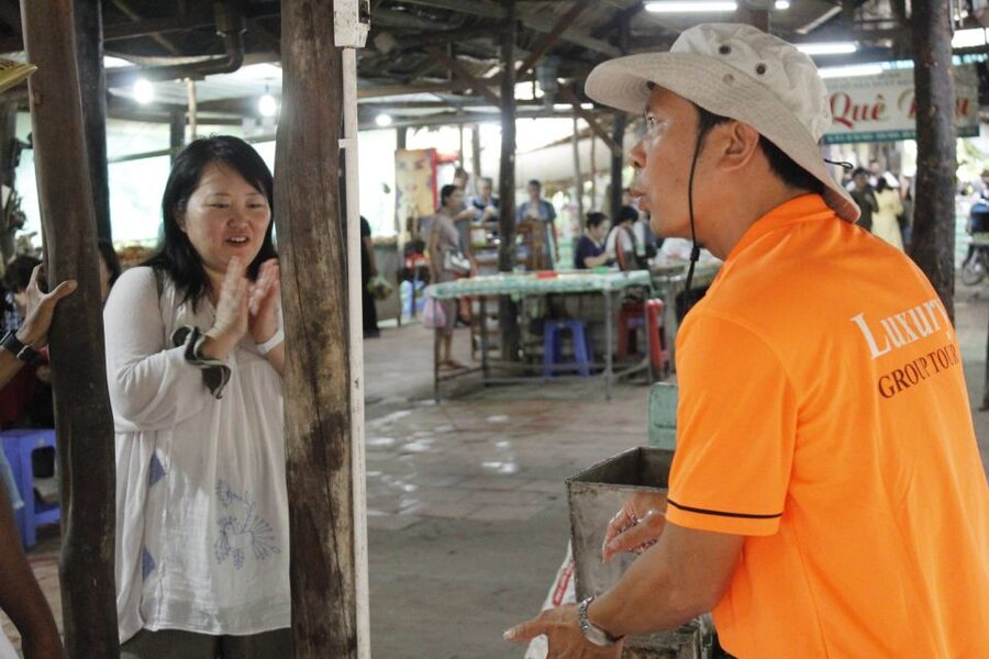 HCM: Mekong Delta, My Tho & Ben Tre Coconut Village - The sampan through coconut-lined canals