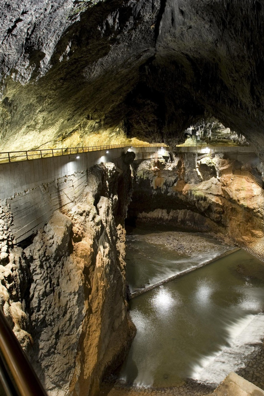 Ljubljana: UNESCO-Listed Škocjan Caves and Piran Day Trip - Entering Škocjan’s enormous underground canyon
