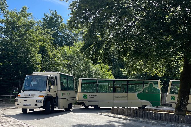 Plitvice Lakes with Ticket & Rastoke Guided Tour from Zagreb - The electric boat and panoramic vehicle