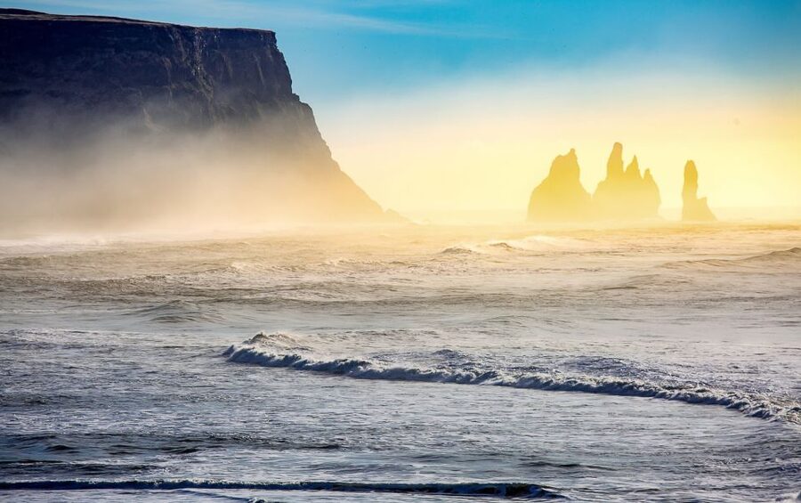 Reykjavík: South Coast Waterfalls, Black Sand & Glacier Tour - Skógafoss: a powerful first waterfall