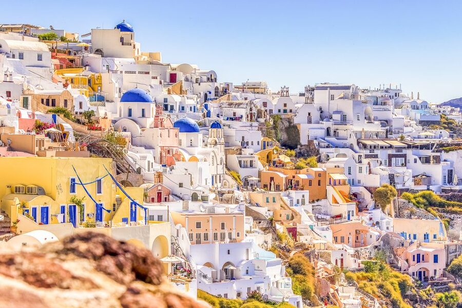 Santorini: Top Sights Day Trip, Wine Tasting, & Oia Sunset - Profitis Ilias and Santorini from above