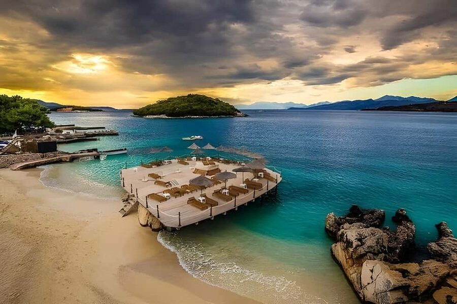 Tirana/Durres/Golem: Saranda, Ksamil, Blue Eye Day Trip - Ksamil: swimming, islands, and limited free time